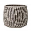 cache pot gres rainure texture gris bloomingville