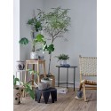 petit cache pot noir gres texture rainure bloomingville atena