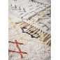 madam stoltz tapis descente de lit ou bain tufte blanc motif colore