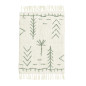 madam stoltz tapis de bain ou descente de lit tufte motif ethnique vert
