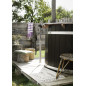 madam stoltz tapis de bain ou descente de lit tufte motif ethnique vert