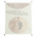 madam stoltz tapis tufte ecru tons pastel motif ethnique 140 200 cm