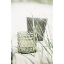 porte bougie verre texture photophore vert ib laursen