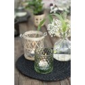 porte bougie verre texture photophore vert ib laursen