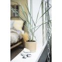 cache pot droit strie gres classique chic beige ib laursen