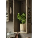 cache pot droit strie gres classique chic beige ib laursen