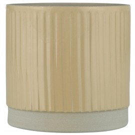 Cache-pot droit grès strie chic IB Laursen beige