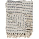 Plaid franges coton motif IB Laursen bleu