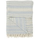 ib laursen plaid raye coton bleu pastel poudre franges