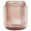 ib laursen bougeoir photophore verre strie rose corail pastel