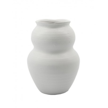 house doctor juno vase organique argile blanc kaolin