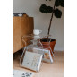 umbra magino table appoint acrylique transparent chevet range magazines