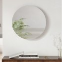 umbra ridge miroir grave strie mural rond d 61 cm