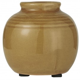 mini vase boule gres jaune moutarde ib laursen