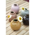 mini vase boule gres jaune moutarde ib laursen