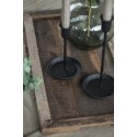 chandelier bougeoir sur pied metal noir brut style campagne ib laursen