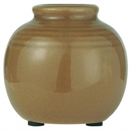 petit vase boule marron ceramique ib laursen