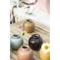petit vase boule marron ceramique ib laursen
