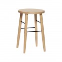 Tabouret rond bois style scandinave Hübsch