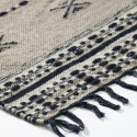 house doctor cros tapis franges motif laine beige noir 200 x 90 cm