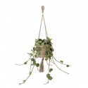 bloomingville cache pot suspendu jonc de mer jute corde