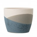 bloomingville nkosi cache pot colore decor abstrait bleu terre cuite