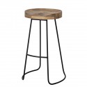 bloomingville alaya tabouret de bar epure bois manguier metal