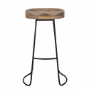 bloomingville alaya tabouret de bar epure bois manguier metal