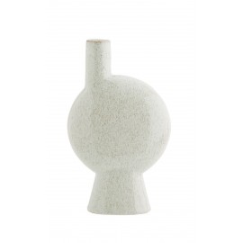 Vase design rétro grès Madam Stoltz blanc