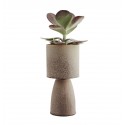 madam stoltz cache pot design retro gres beige marron