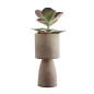 madam stoltz cache pot design retro gres beige marron