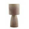 madam stoltz grand cachepot gres sur pied beige marron
