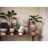madam stoltz grand cachepot gres sur pied beige marron