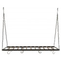 rangement suspendu au plafond cuisine bois metal crochets ib laursen