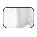 umbra hub miroir mural rectangulaire angles arrondis caoutchouc noir