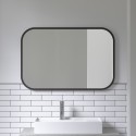 umbra hub miroir mural rectangulaire angles arrondis caoutchouc noir