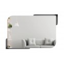 umbra alcove mirroir mural rectangulaire design etagere metal noir