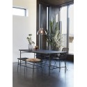 hubsch table salle a manger noire design epuree bois metal