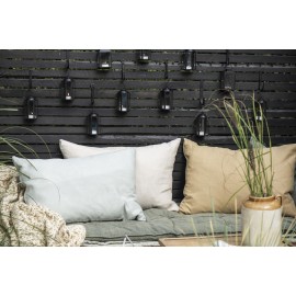 ib laursen housse coussin rectangulaire lin jaune moutarde 50 x 70 cm