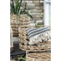 ib laursen beau panier rond decoratif tressage ajoure motifs cercles