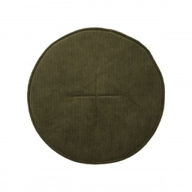 coussin de chaise rond chic velours cotele vert house doctor cord