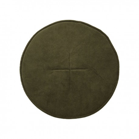 coussin de chaise rond chic velours cotele vert house doctor cord