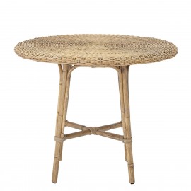 bloomingville table a manger ronde rotin tresse naturel julietta