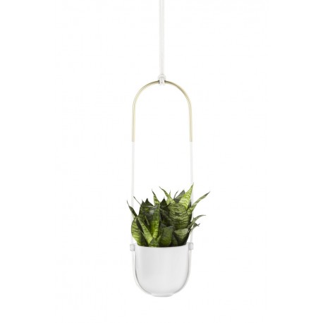 Jardinière suspendue design Umbra Bolo Planter blanc