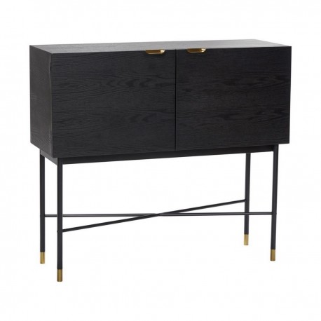 hubsch buffet commode design contemporain bois noir