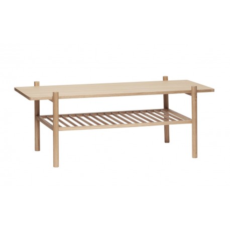 hubsch table basse rectangulaire design contemporain bois clair