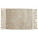 Petit tapis moelleux franges Nordal Filuca beige