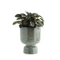 madam stoltz cache pot sur pied gres forme gobelet vert