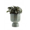 madam stoltz cache pot sur pied gres forme gobelet vert