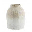 madam stoltz vase gres rustique blanc beige